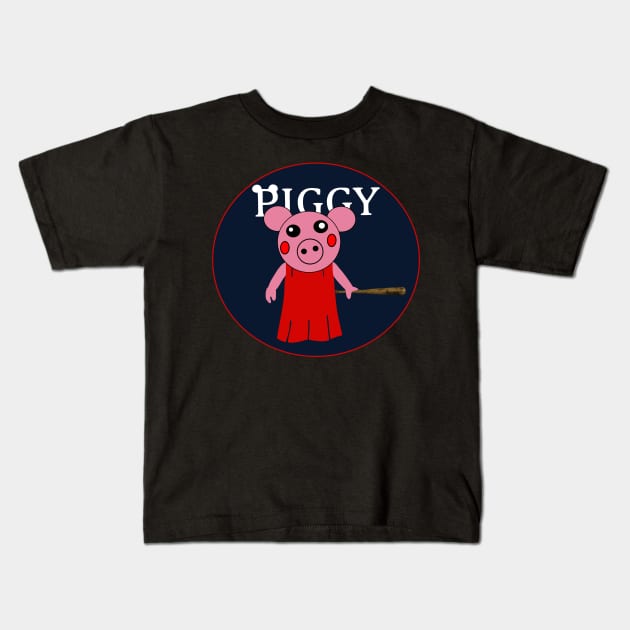 Piggy Funny Kids T-Shirt by FreeKidsArt